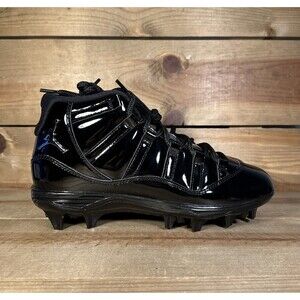 NEW Size 8.5 Nike Air Jordan 11 Mid TD “Patent Black” Football Cleats HM7324-001